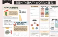 Teen Therapy Worksheets Teen Mental Health Teenager Coping Skills Anxiety Depression Self Esteem Adolescent Self Help DBT BPD EMDR Etsy