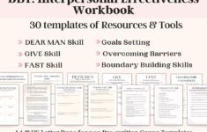 Therapy Worksheets For Interpersonal Effectiveness DBT Workbook DBT Coping Skills Coaching Worksheets Dear Man Skill Give Skill Etsy