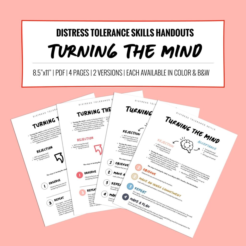 Dbt Turning The Mind Worksheet - DBT Worksheets