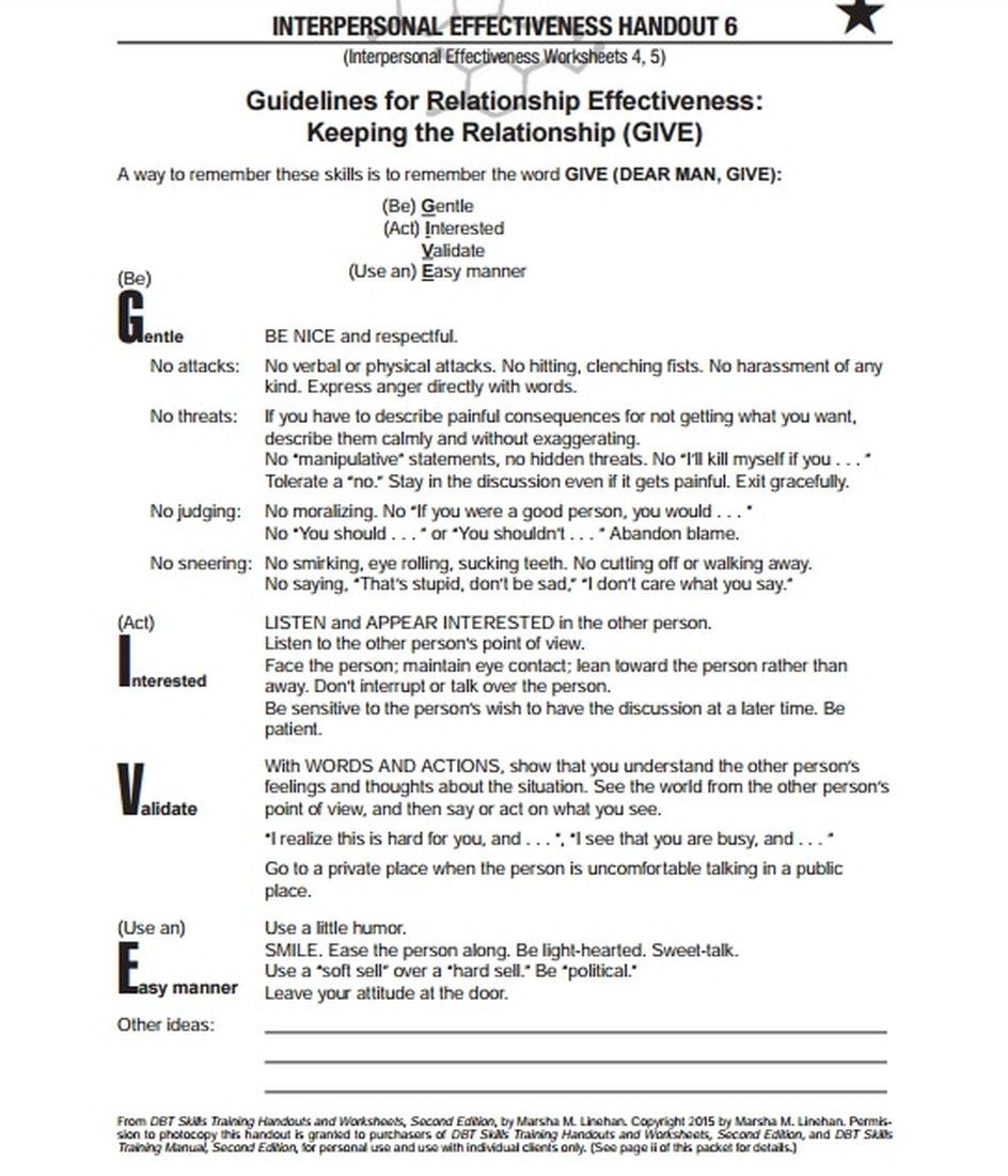 Dbt Fast Worksheet