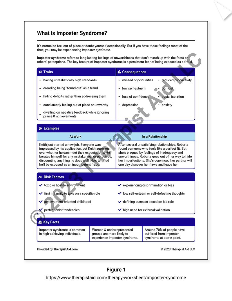 Therapist Aid Therapy Worksheets