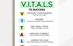 Vitals To Success Digital Poster therapy Office Decor dbt Print therapy Tools mental Health Wall Art calming Down Corner wellbeing Art cbt Etsy