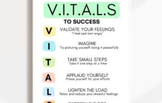 Vitals To Success Digital Poster therapy Office Decor dbt Print therapy Tools mental Health Wall Art calming Down Corner wellbeing Art cbt Etsy